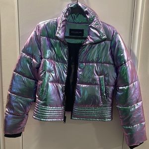 Like new condition ladies size small metallic puff jacket